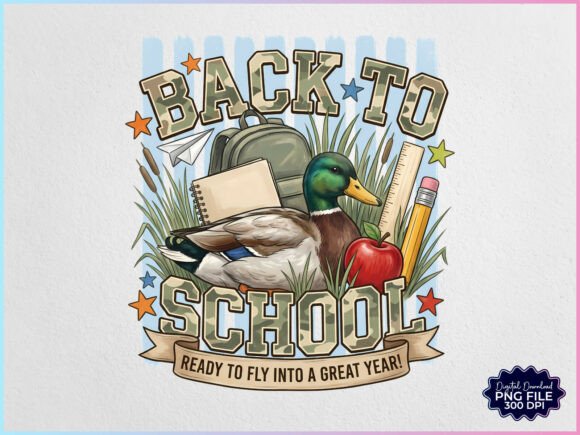 Download Preppy Back to School Duck PNG - Back to school Collection