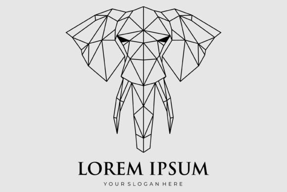 Download Geometric Illustrations Elephant Head - Geometric illustrations Collection