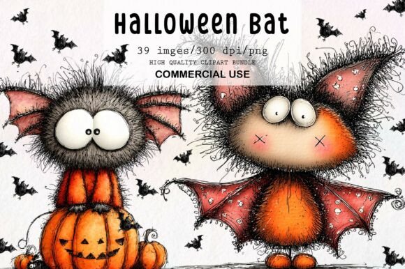 Download Halloween Bat Quirky Clipart - Bat Collection