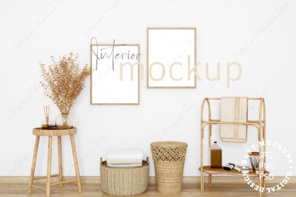 Download Modern Wood Wall Art Frame Mockup - Modern wood Collection